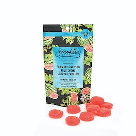 Photograph of product: Sour Watermelon 1:1 TH-oui:CBD | 100mg Gummies - 