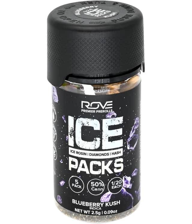 Photograph of product: Pre-Roll Pack (Infused) - Rove - Blueberry Kush - 5pk