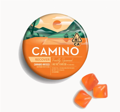 Photograph of product: Freshly Squeezed | Recover (H) Camino | 20 Pack Gummies (100mg)