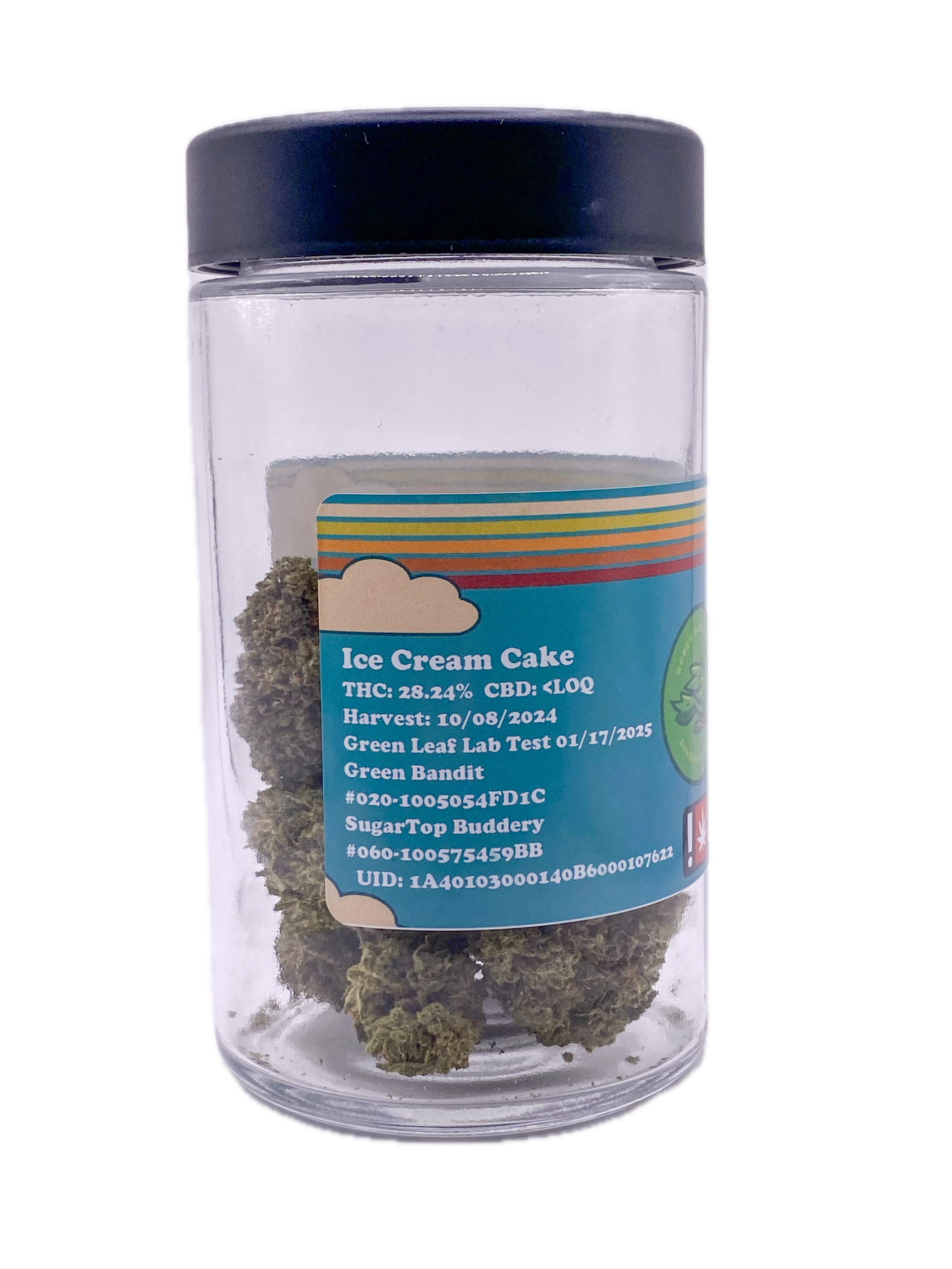 Photograph of product: GREEN BANDIT - FLOWER - 14G - HYBRID - ICE CREAM CAKE