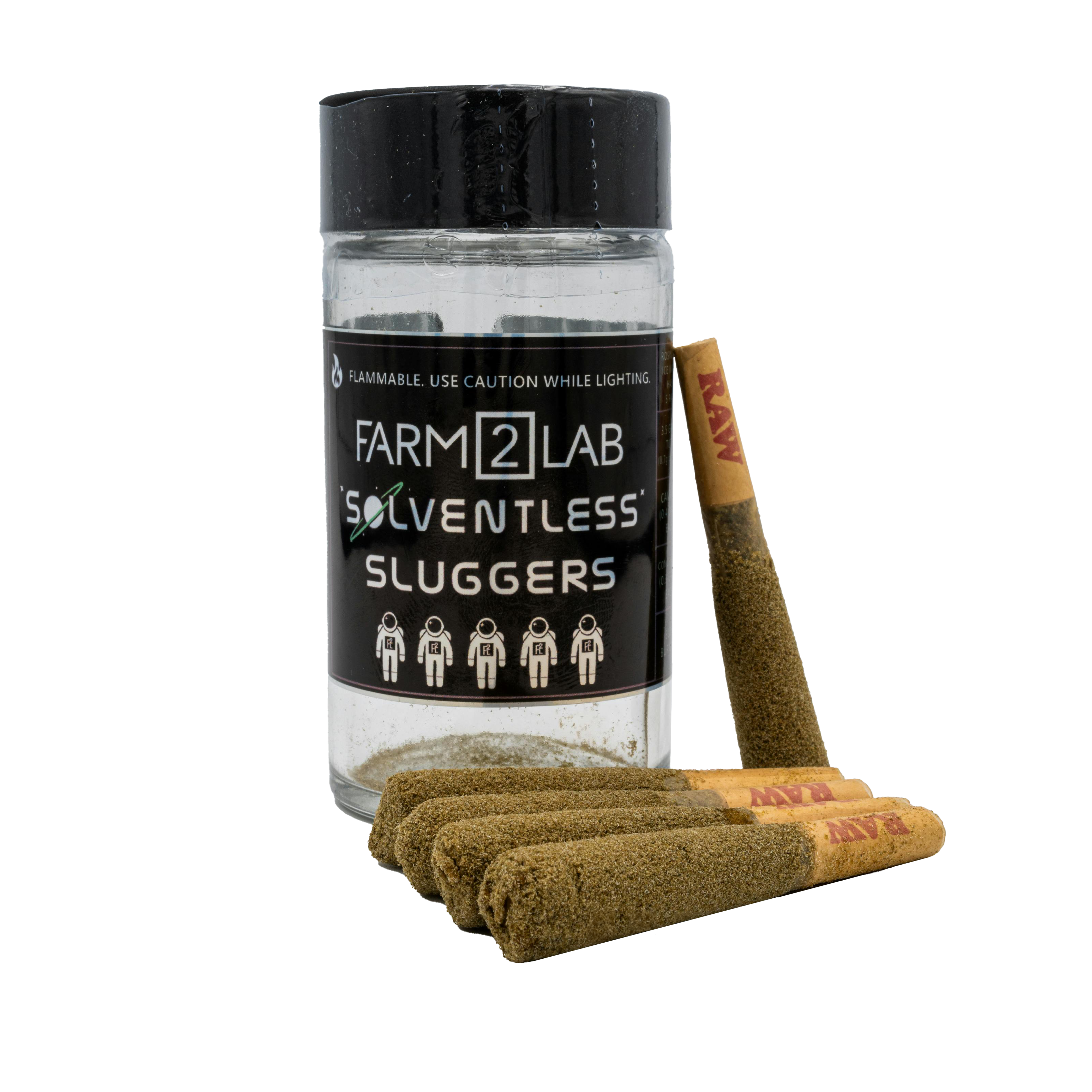 Photograph of product: Rainbow Runtz Drago Sluggers Rosin Shorties 5 Pack