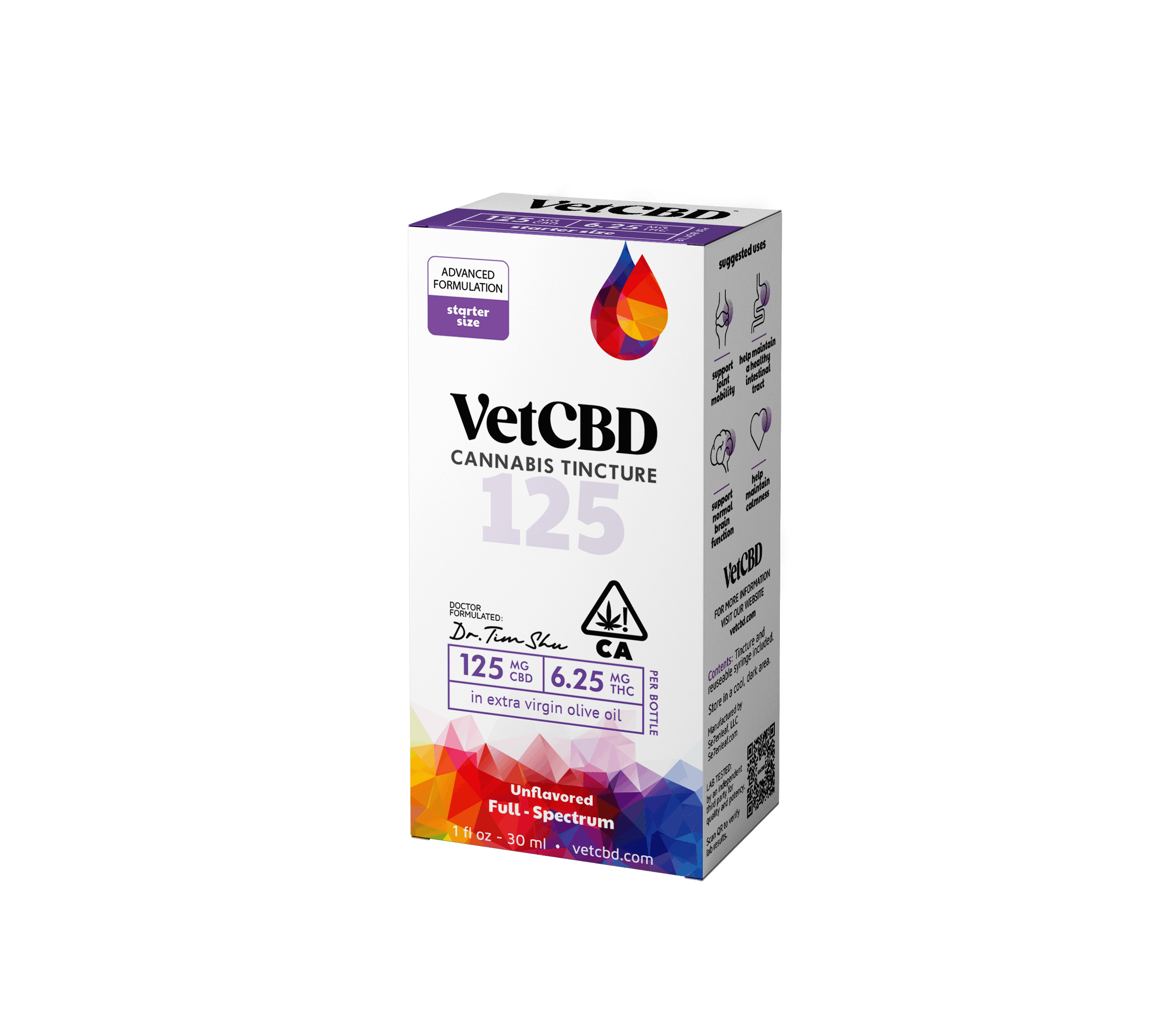 Photograph of product: Regular Strength - 125MG CBD Full Spectrum Drops 1 FL OZ