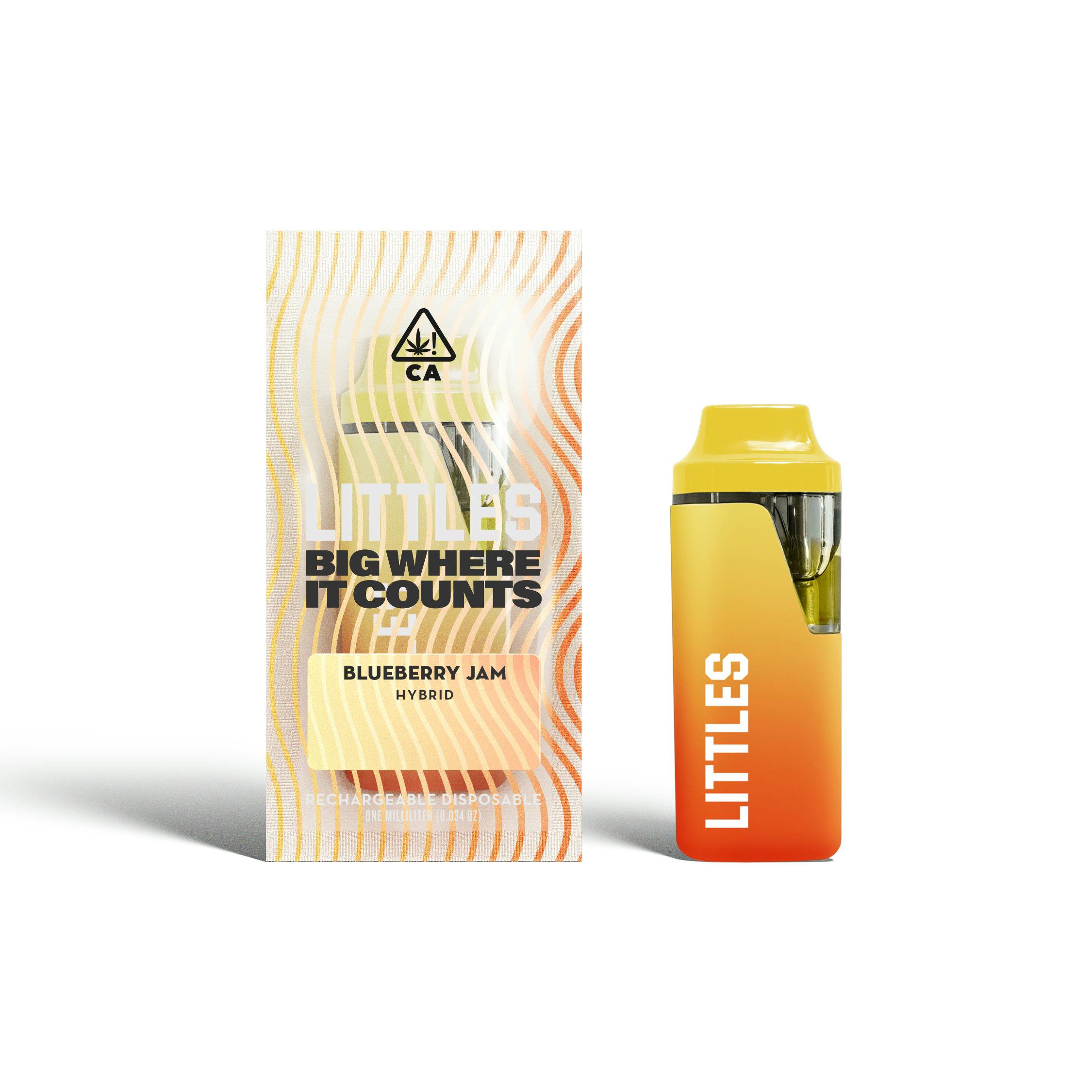 Photograph of product: LITTLES | LIVE RESIN AIO VAPE | BLUEBERRY JAM
