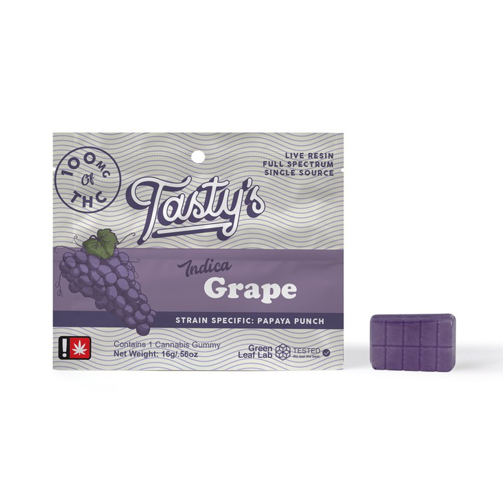 Photograph of product: Grape Single Gummy | 100mg
