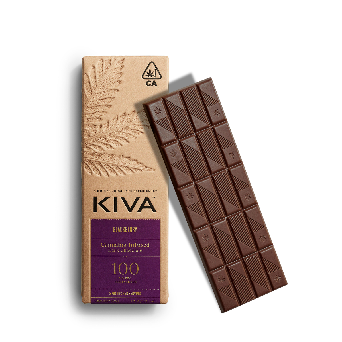 Photograph of product: Kiva Blackberry Dark Chocolate