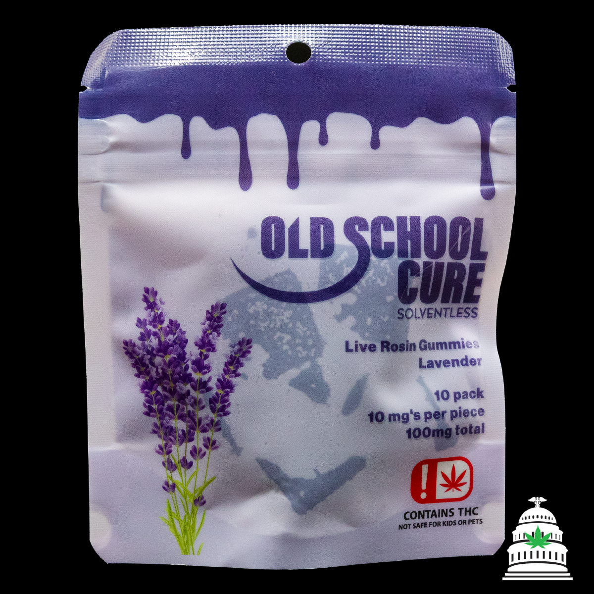 Photograph of product: Lavender - 100mg Old School Cure Gummies