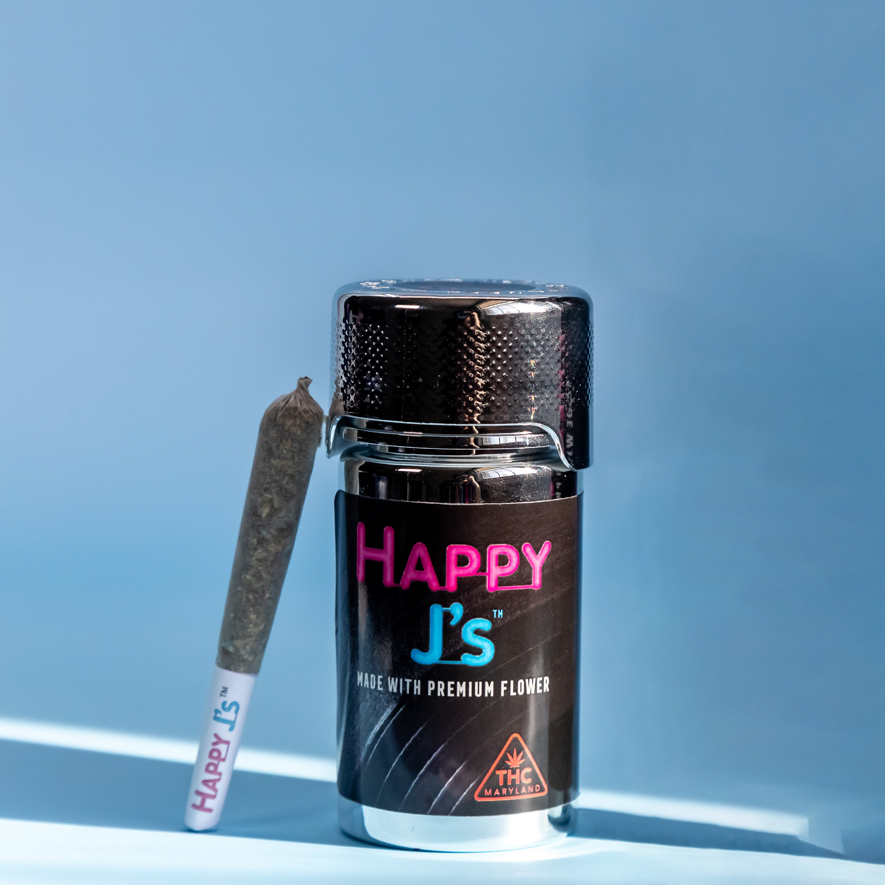 Photograph of product: Happy J's Huckleberry Soda PRJ (7ct)