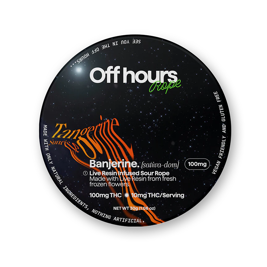 Photograph of product: Banjerine. | Tangerine Sunrise Gummy Rope | Off Hours