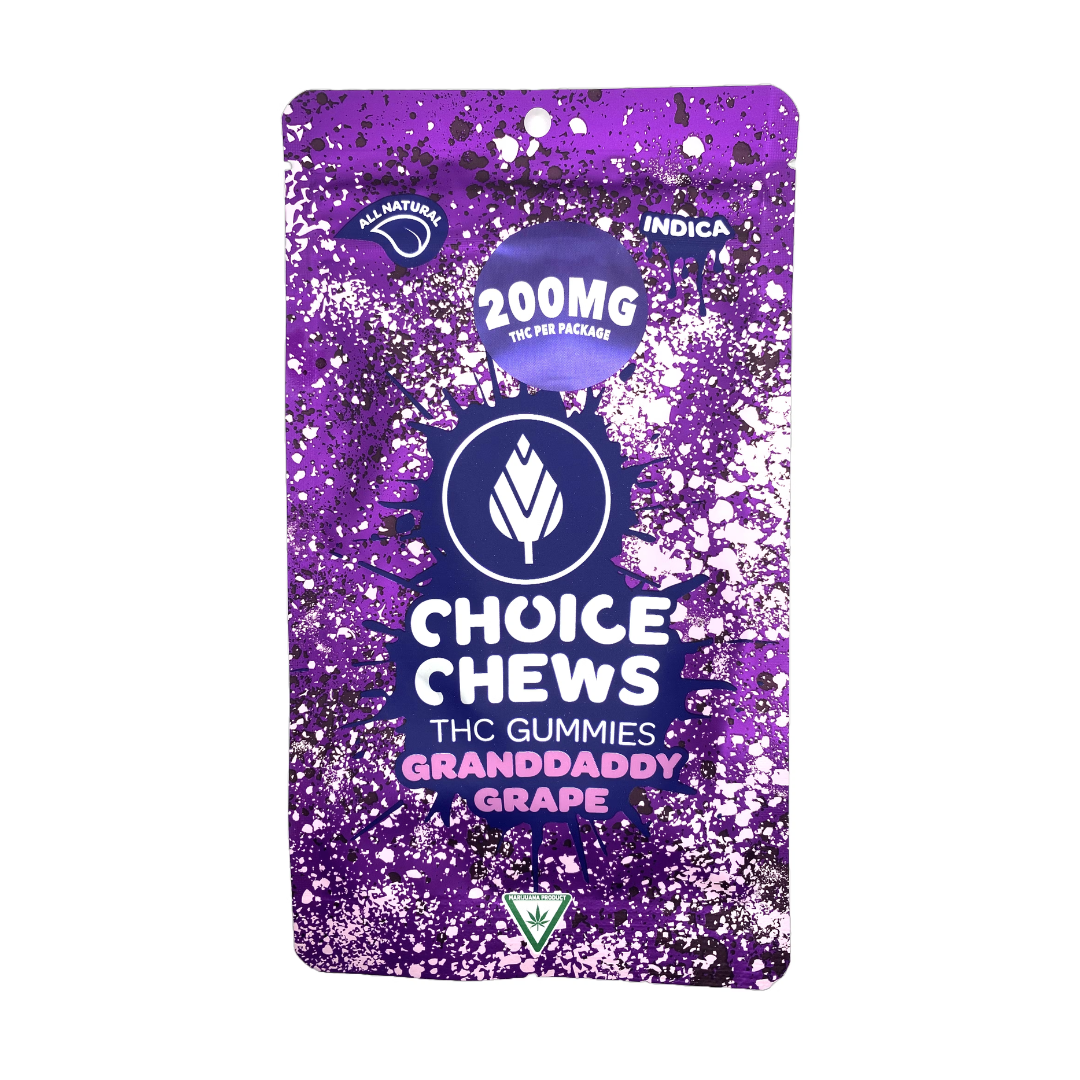 Photograph of product: Choice | Gummy | Granddaddy Grape | 200mg