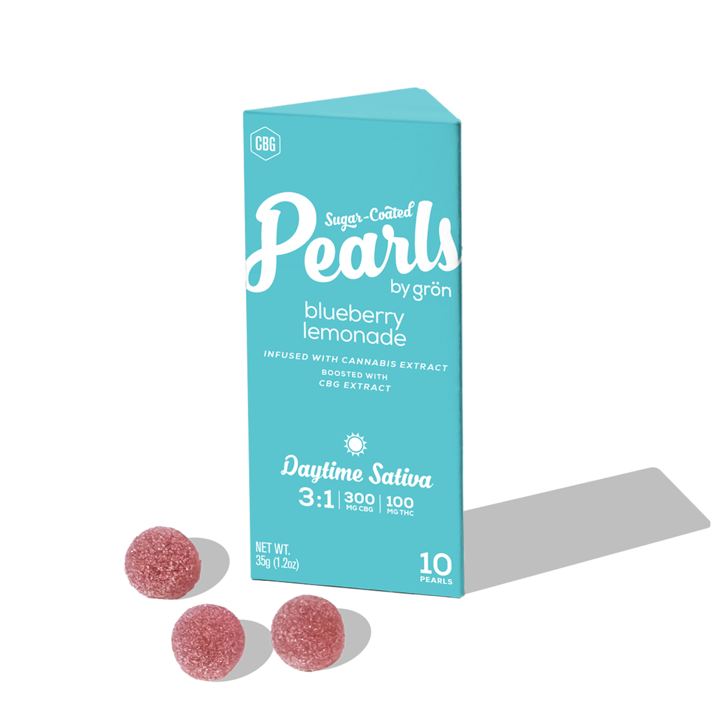 Photograph of product: Pearls | Edible | Blueberry Lemonade Pearls | 3:1 CBG/TH-oui | 100mg