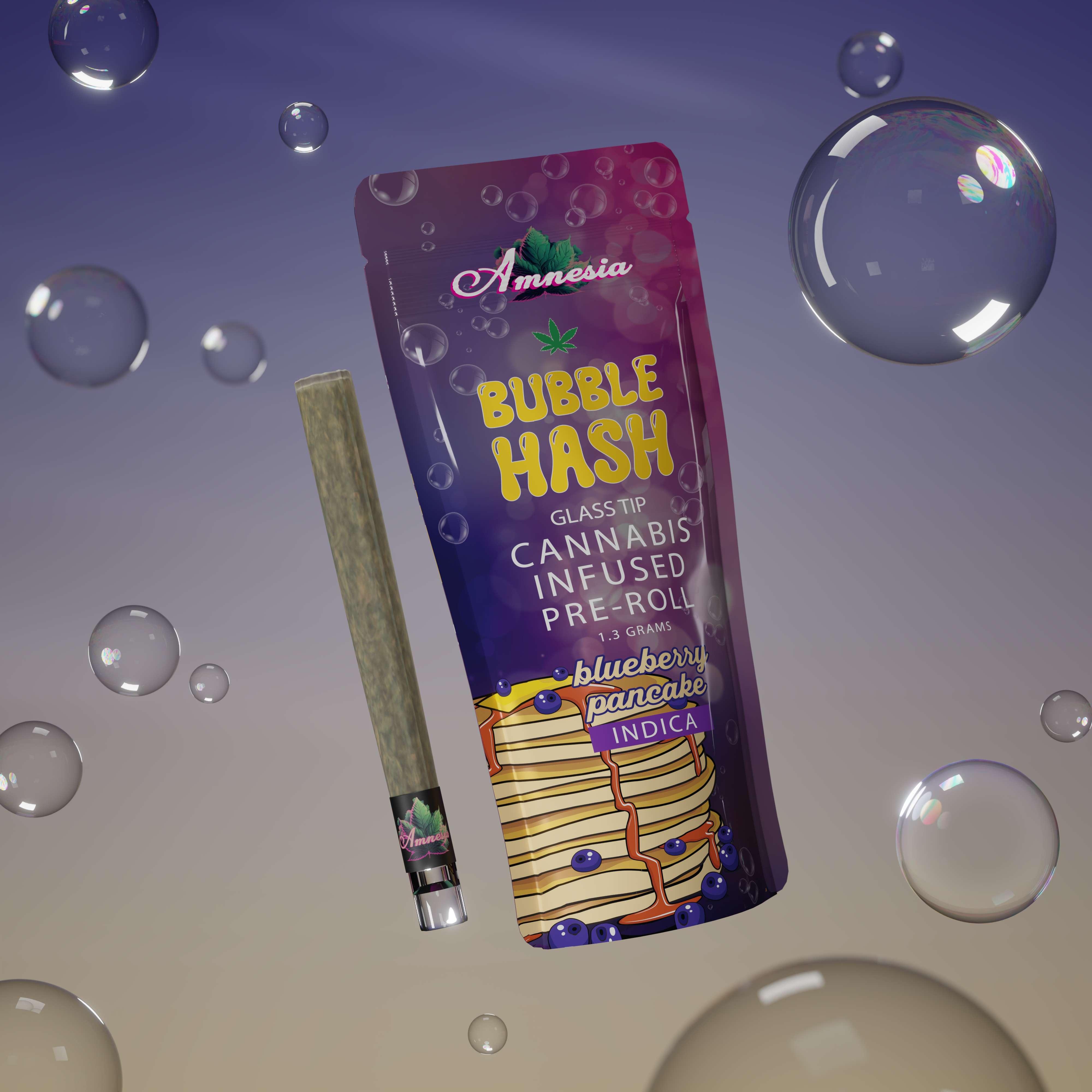Photograph of product: Amnesia - 1.3g Bubble au chocolat Infused Preroll - Blueberry Pancakes