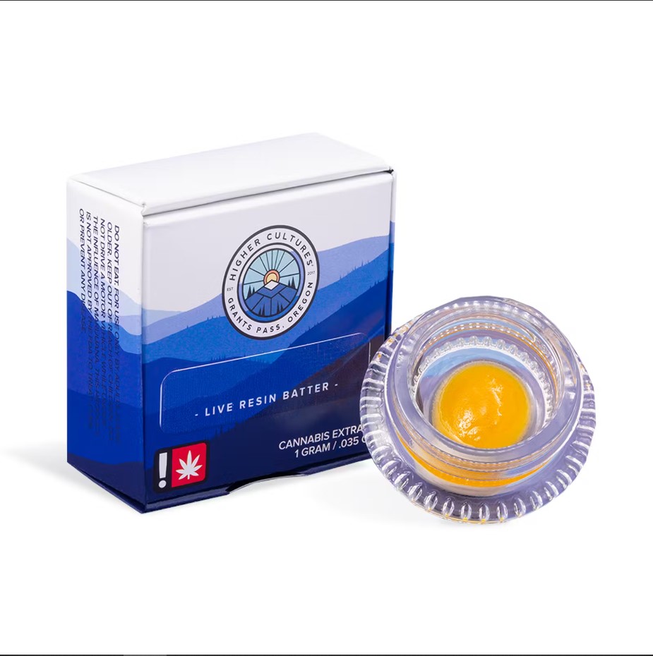 Photograph of product: Budder - 1g Higher Cultures - Red, White, and Bacio