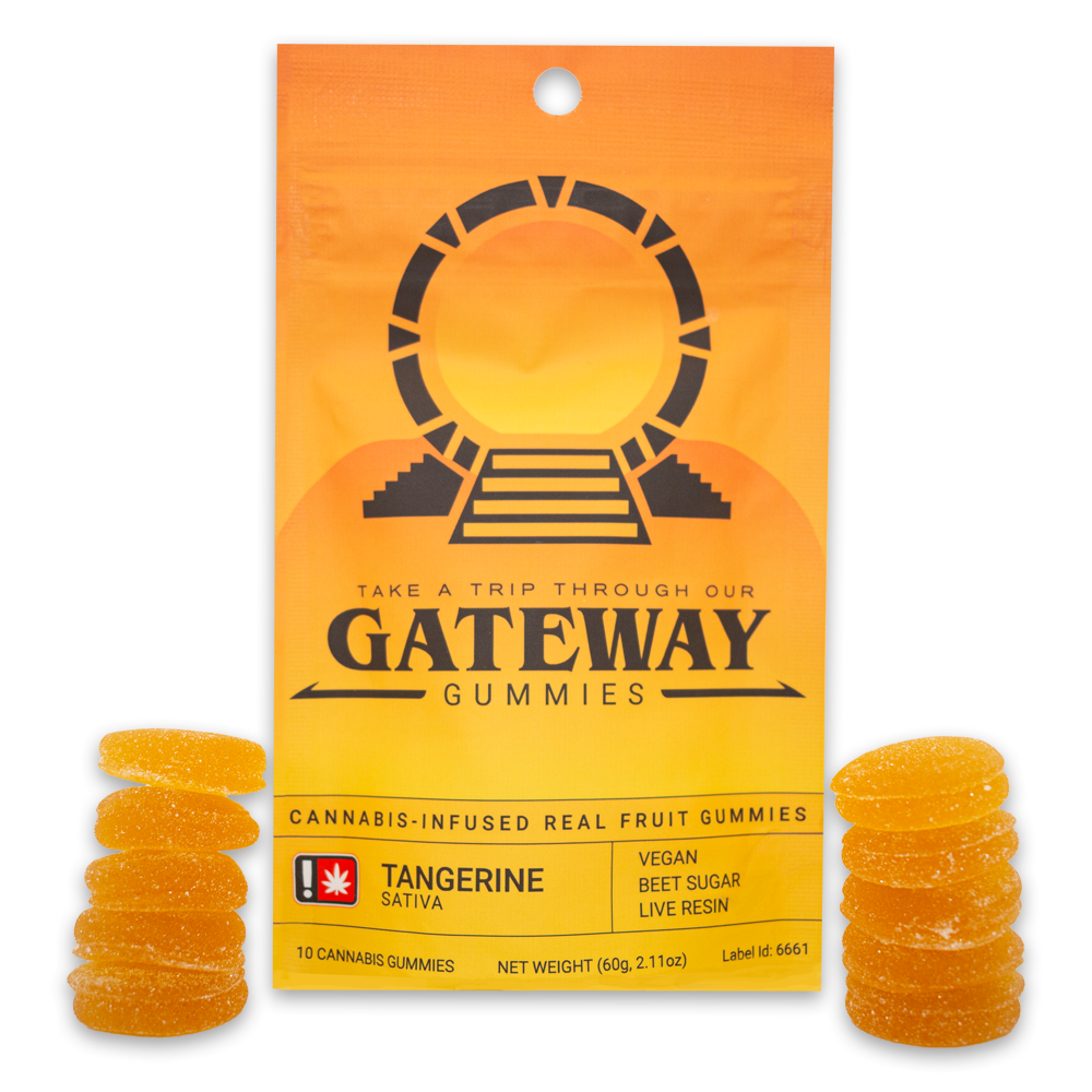 Photograph of product: Tangerine Gummies 10pk Oui'd 100MG