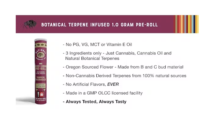 Photograph of product: National Oui'd Co Infused Pre-Roll | Raspberry Skywalker (H/1:1)