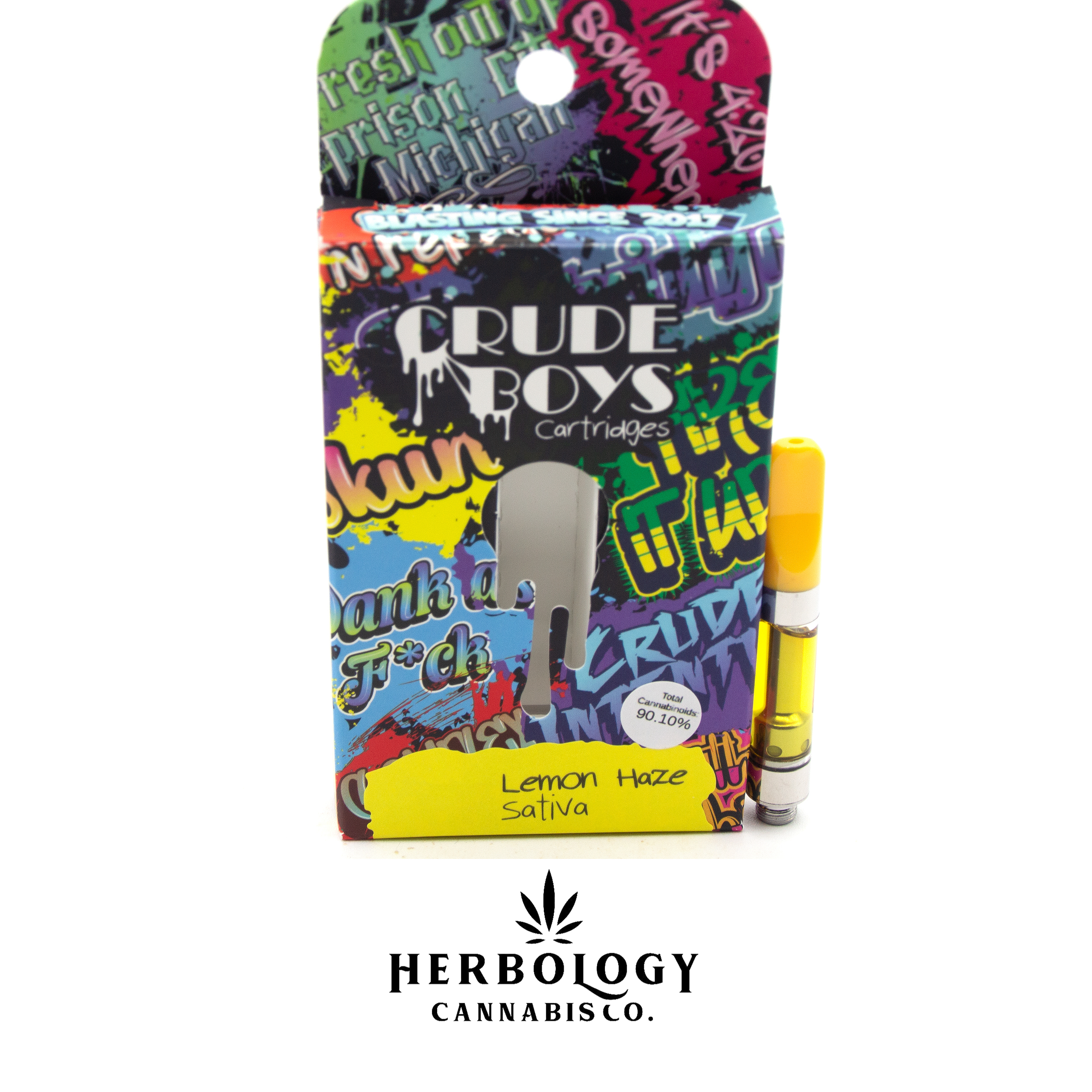 Photograph of product: Crude Boys | Distillate 510 Cart | Lemon Haze | 1g