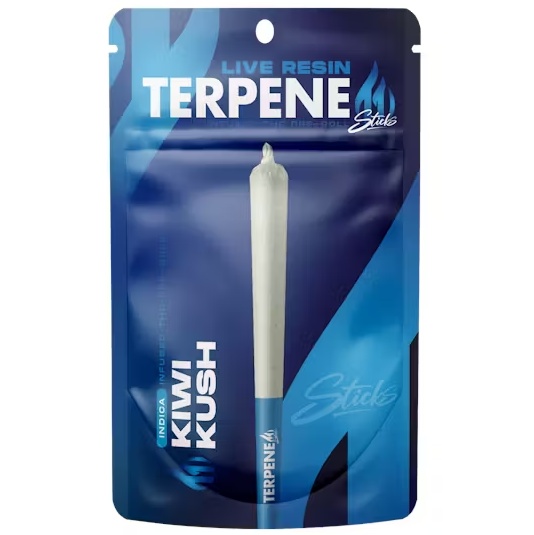 Photograph of product: Terpene Sticks Kiwi Kush Infused Preroll Rec
