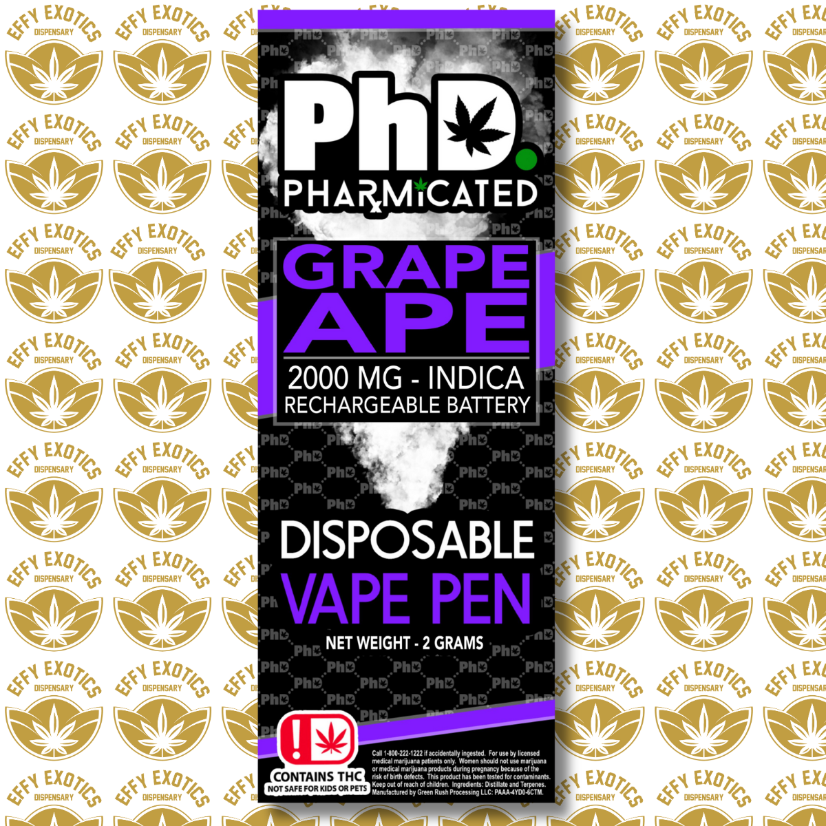 Photograph of product: PhD Disposable - Grape Ape (Oui'd)