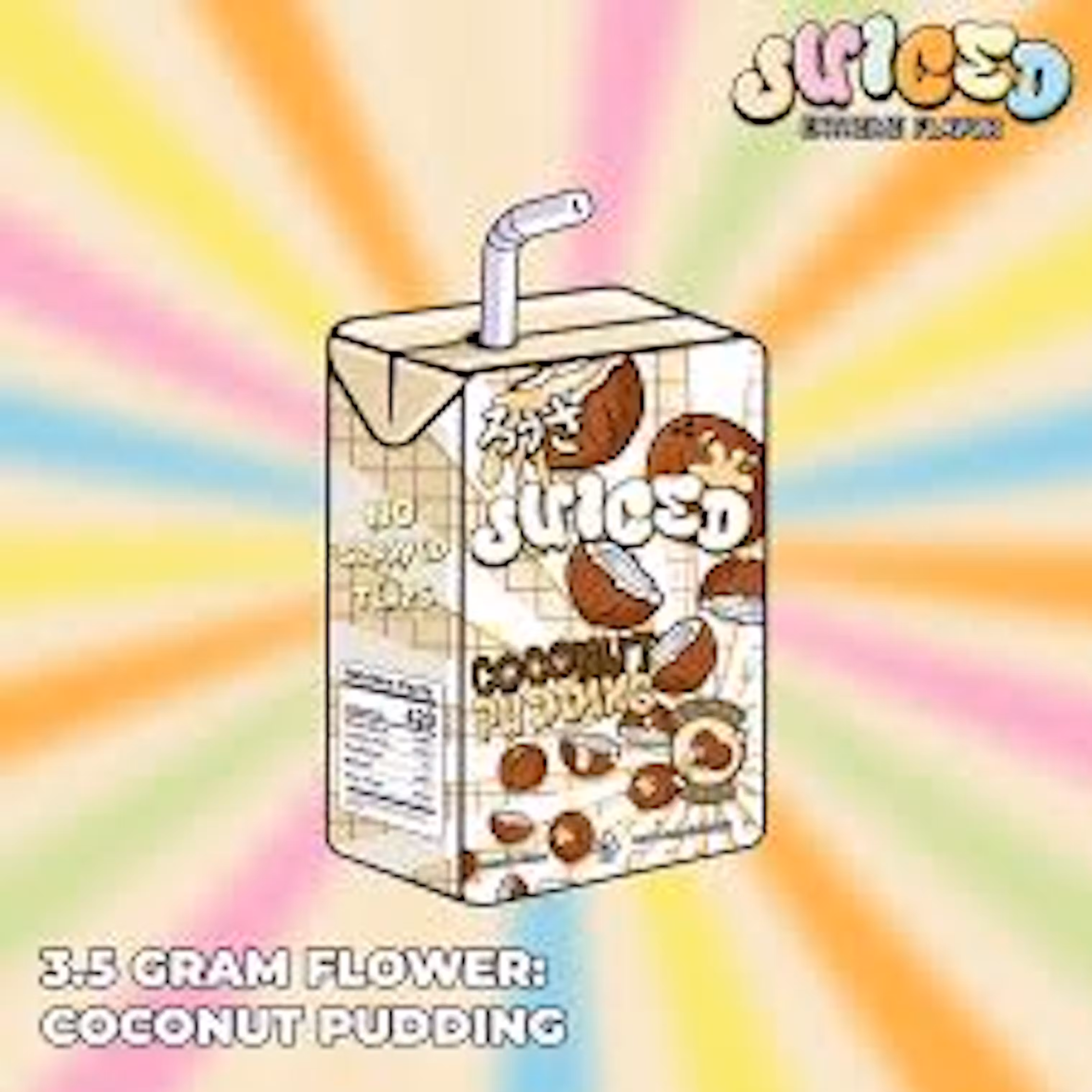 Photograph of product: Juiced Pre-Packaged Coconut Pudding - 3.5g