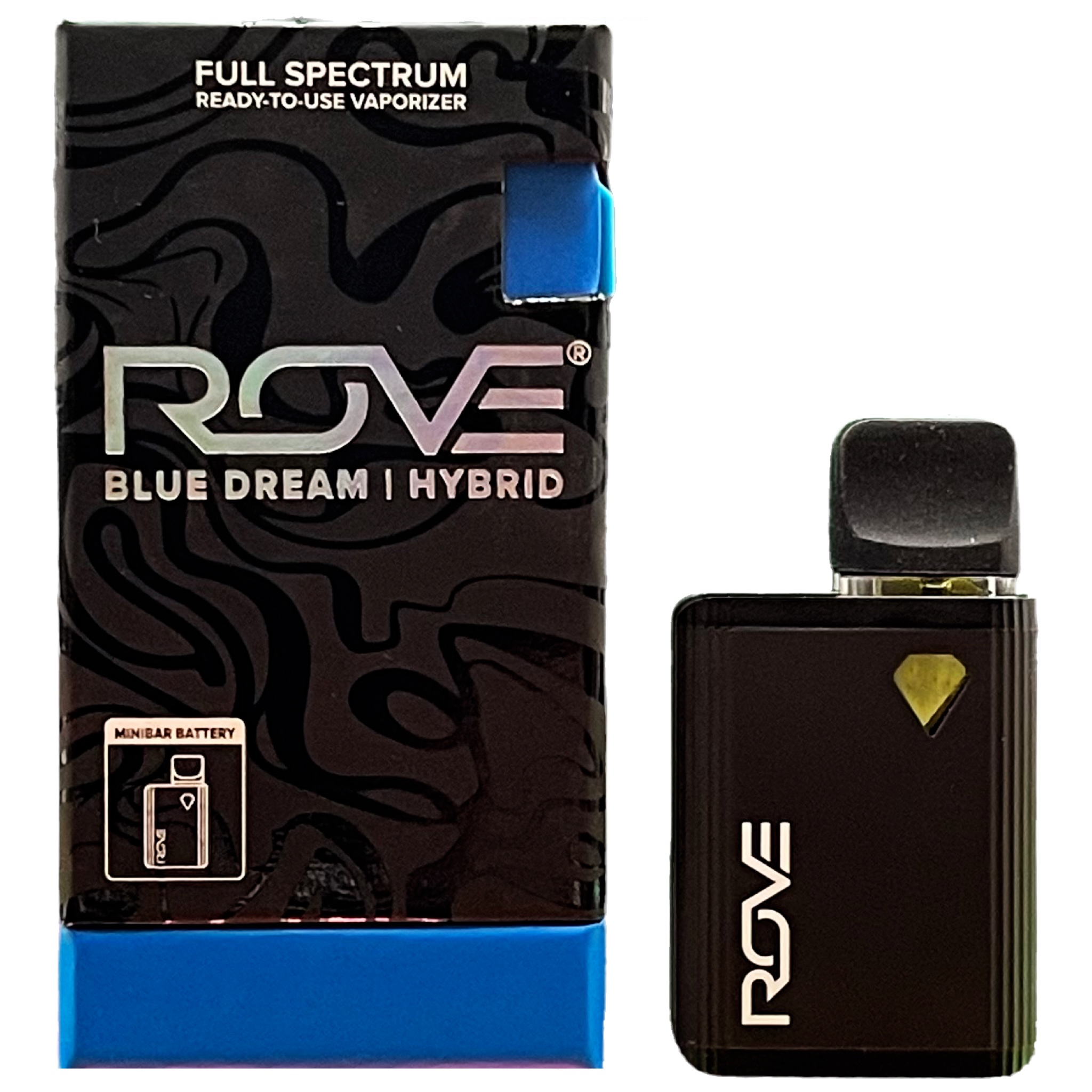Photograph of product: Rechargeable MiniBar Pen | ROVE | Blue Dream [Melted Diamonds]