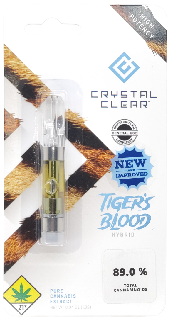 Photograph of product: Crystal Clear VAPE Tigers Blood Distillate Cart 1g