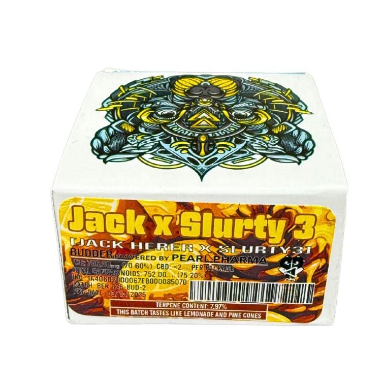 Photograph of product: JACK X SLUTRY 3 BUDDER 1G - Oui'd - BEAR LABS