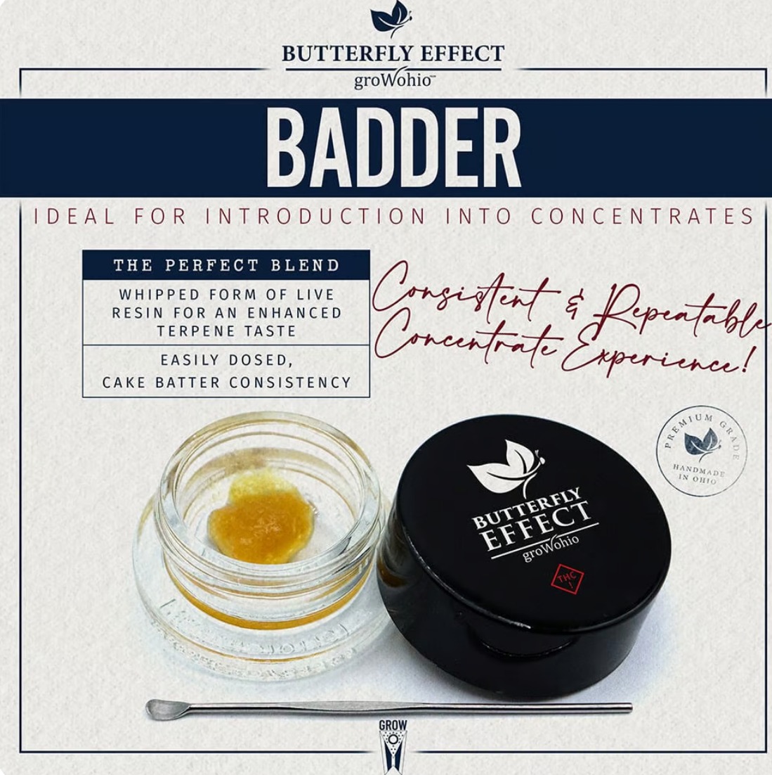 Photograph of product: Triple Chocolate Chip 0.85g -Badder
