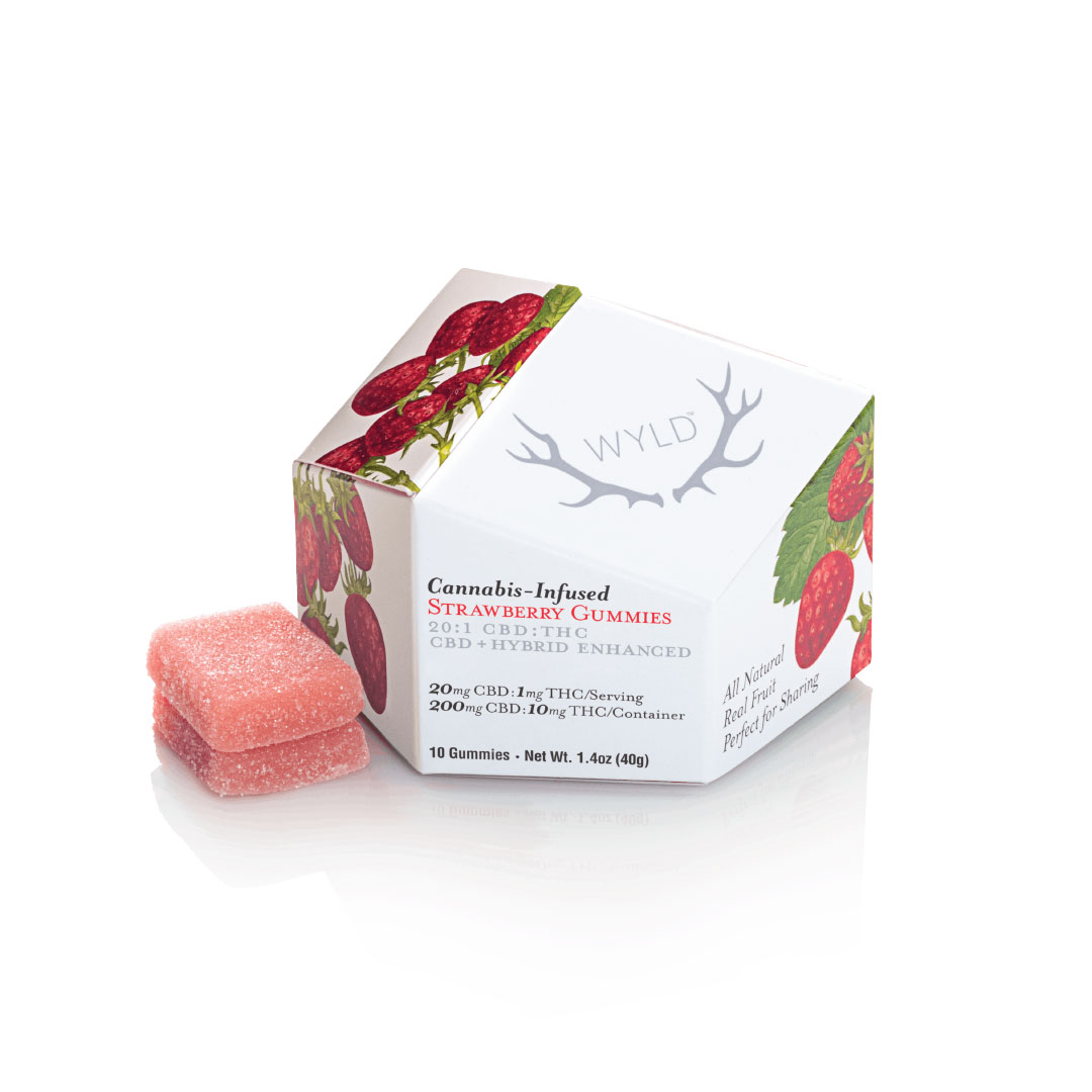 Photograph of product: Gummies | Strawberry 20:1 (200mg CBD:10mg TH-oui)