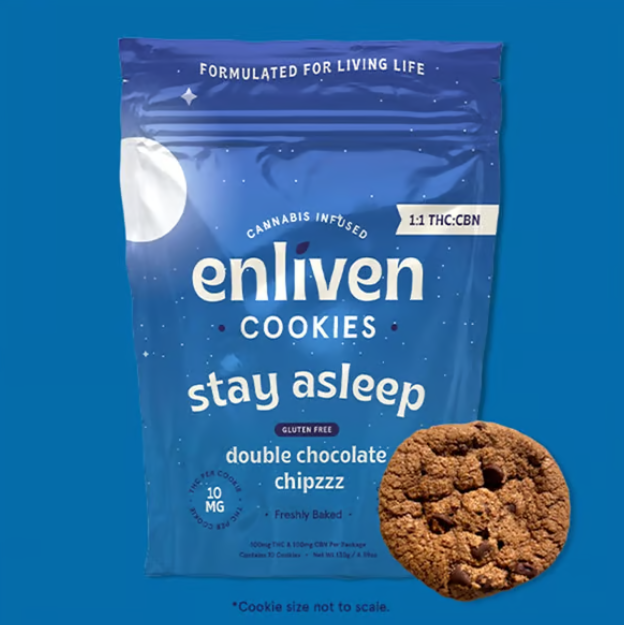 Photograph of product: Double Chocolate Chipzzz - 1:1 TH-oui:CBN - 10pk -100mg