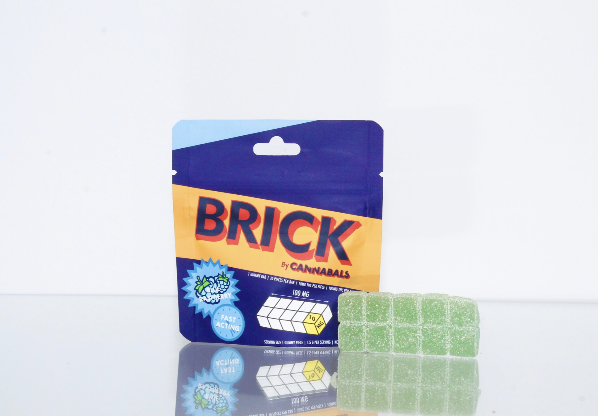 Photograph of product: Cannabals | Blue Raspberry | BRICK | 100mg