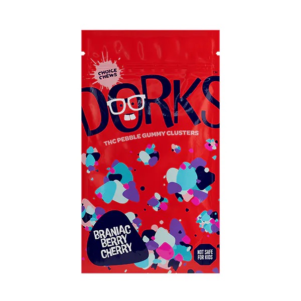 Photograph of product: Choice - Gummies - Dorks Brainiac Berry Cherry - 200mg - 10pk