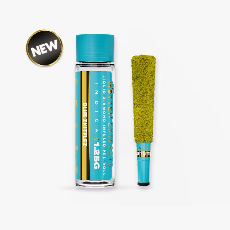 Photograph of product: Blue Z 1.25g Infused Preroll by Mitten Extracts
