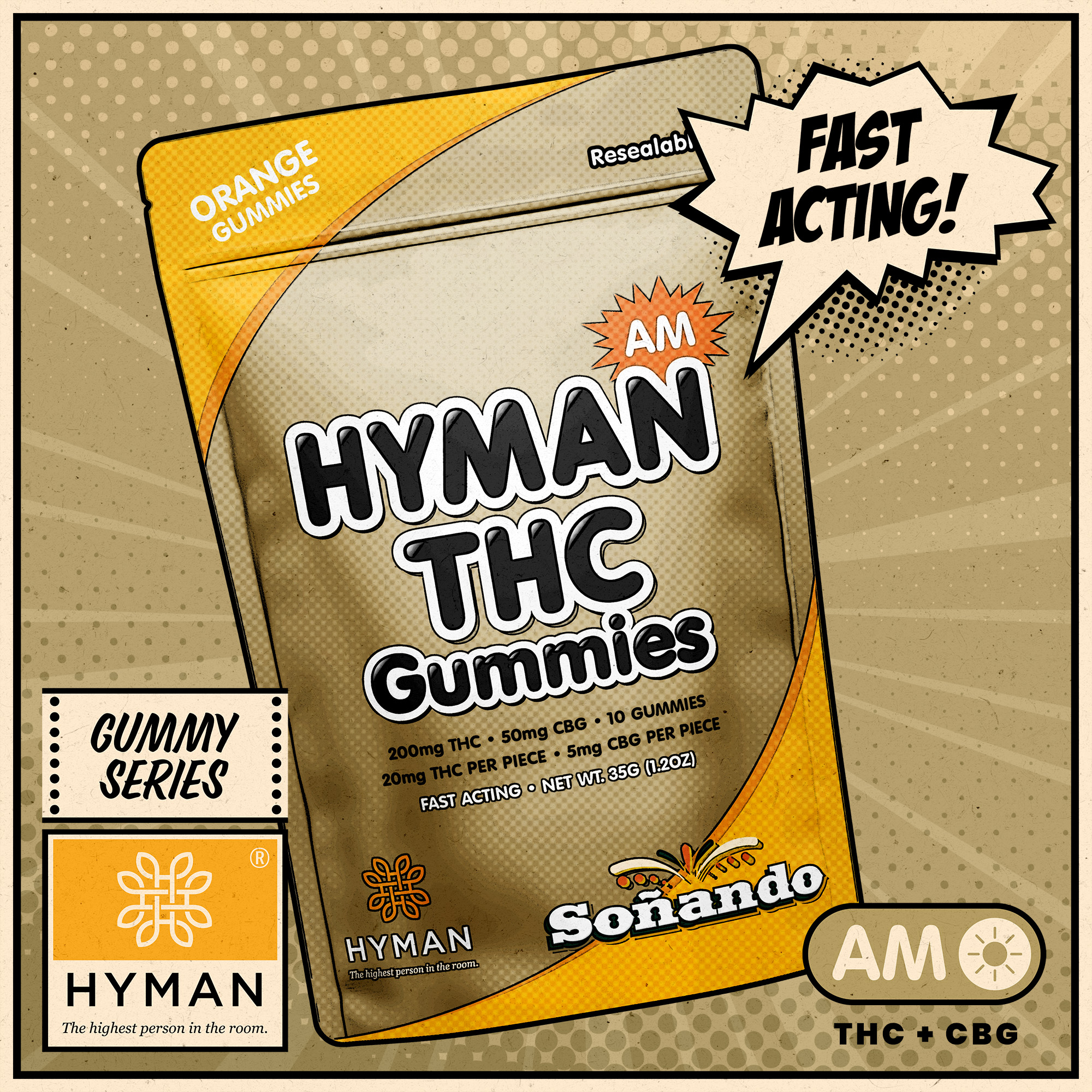 Photograph of product: Hyman - AM Sonando 200mg Fast Acting Gummies