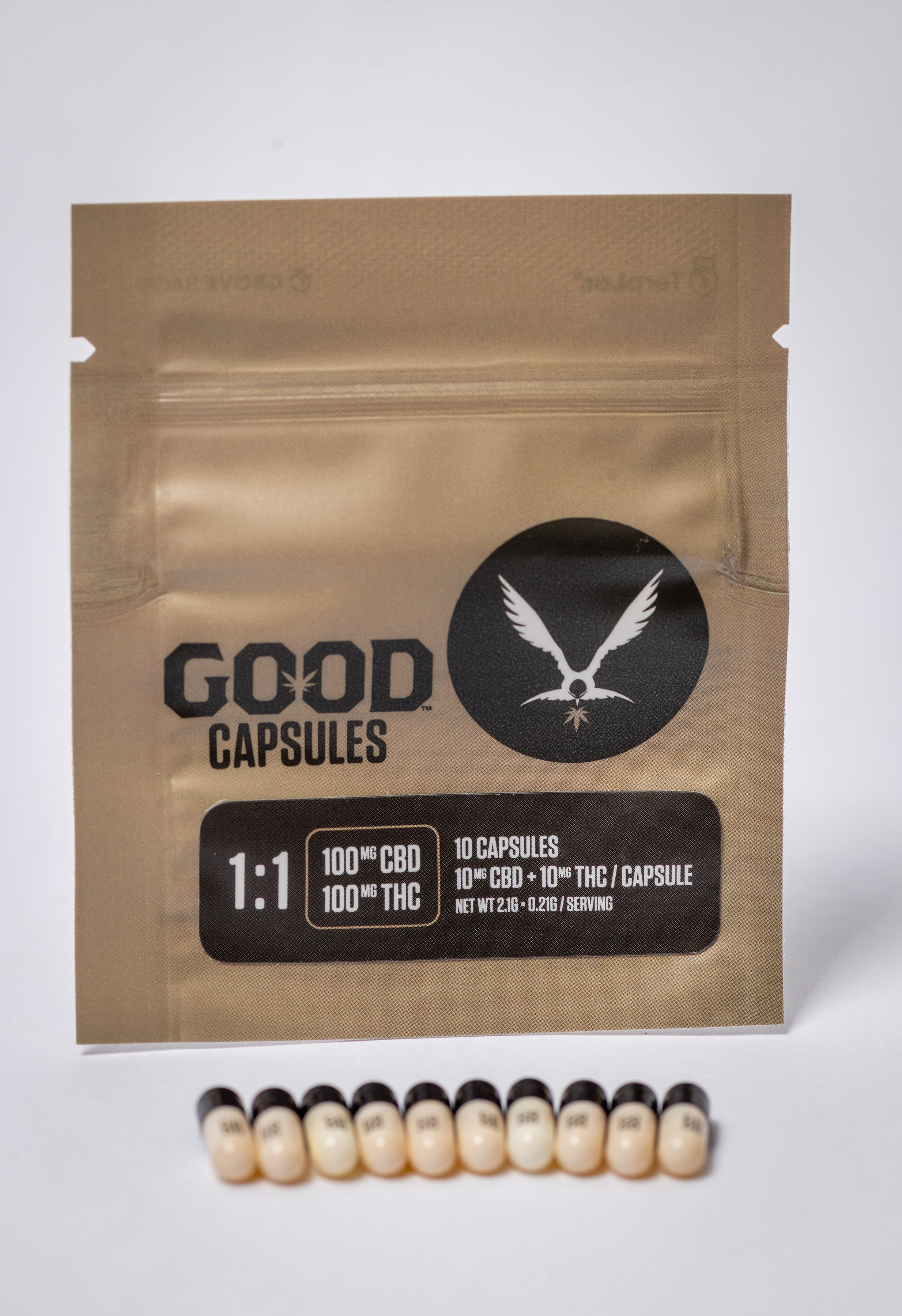 Photograph of product: 1:1 TH-oui/CBD Capsules