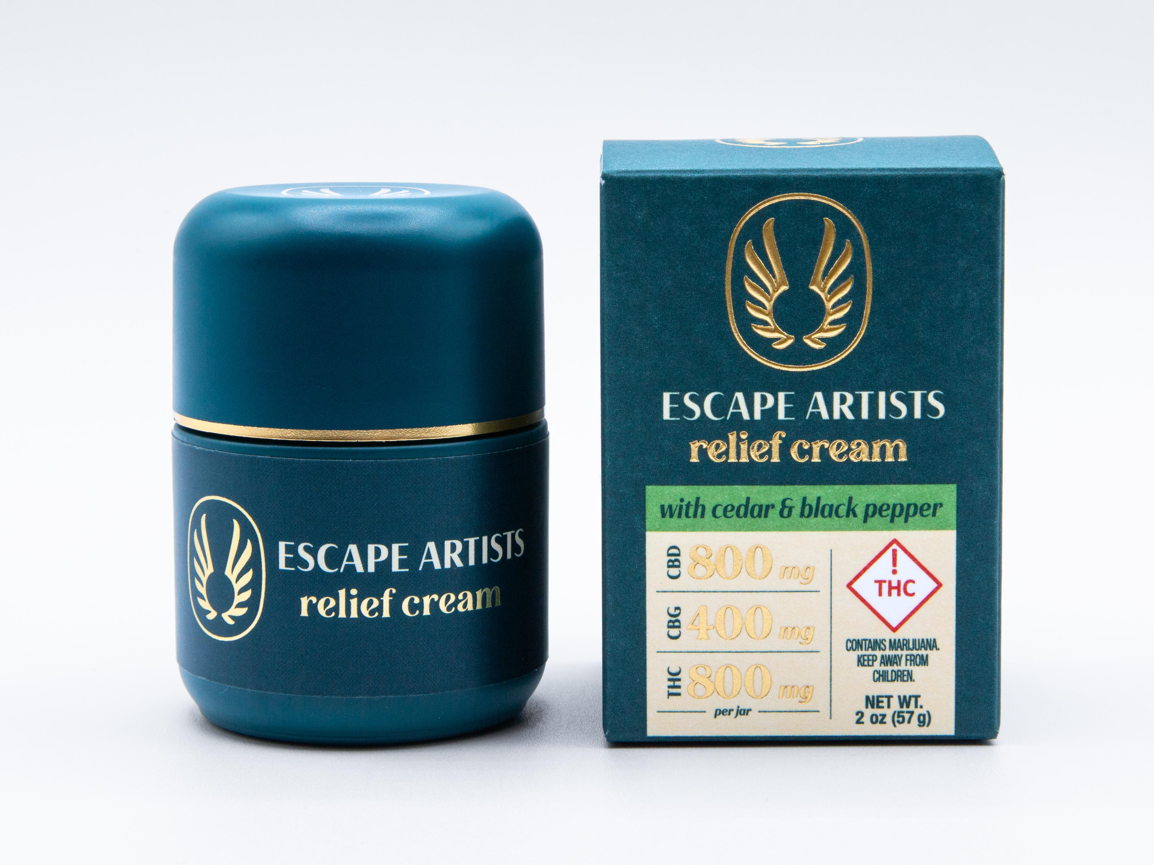 Photograph of product: EA 2:1:2 Cedar and Black Pepper Relief Cream 800mg CBD/400mg CBG/800mg TH-oui