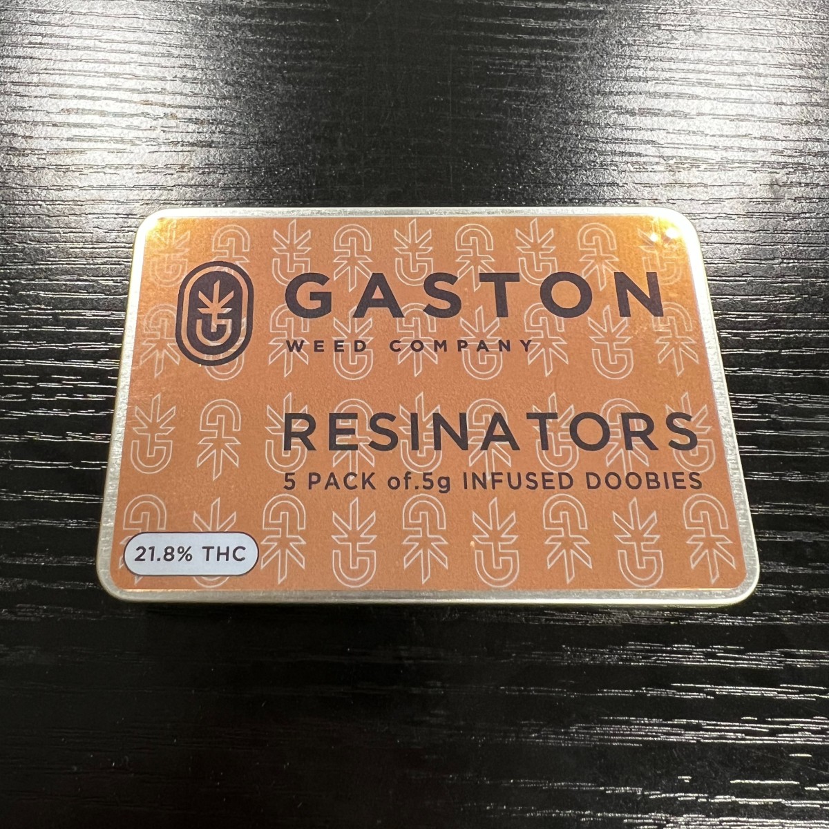 Photograph of product: Gaston | Resinators | .5g Infused Pre Rolls | 5 Pack