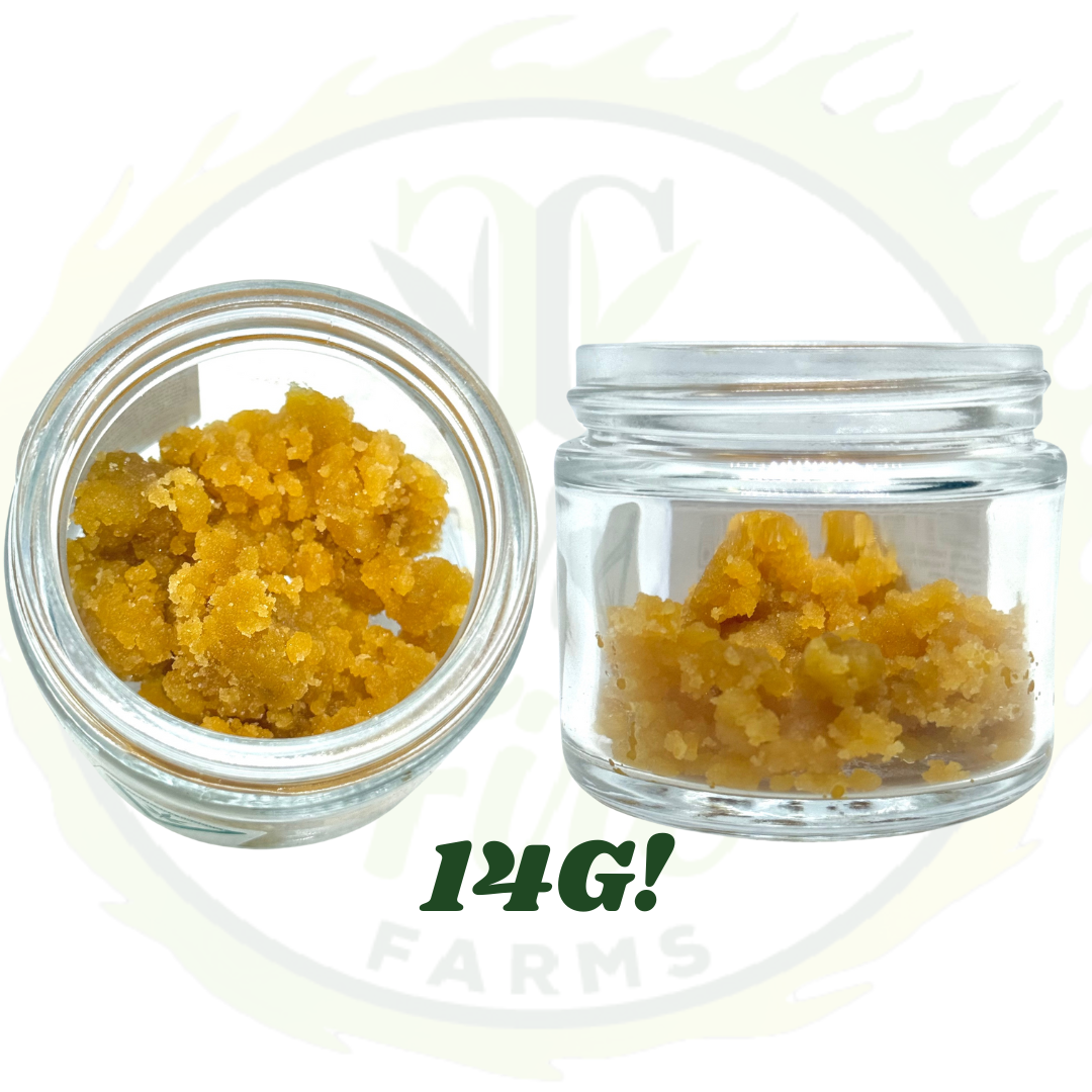 Photograph of product: Emerald Fire Farms Cured Sugar 14g Baller Bucket Jungle Juice
