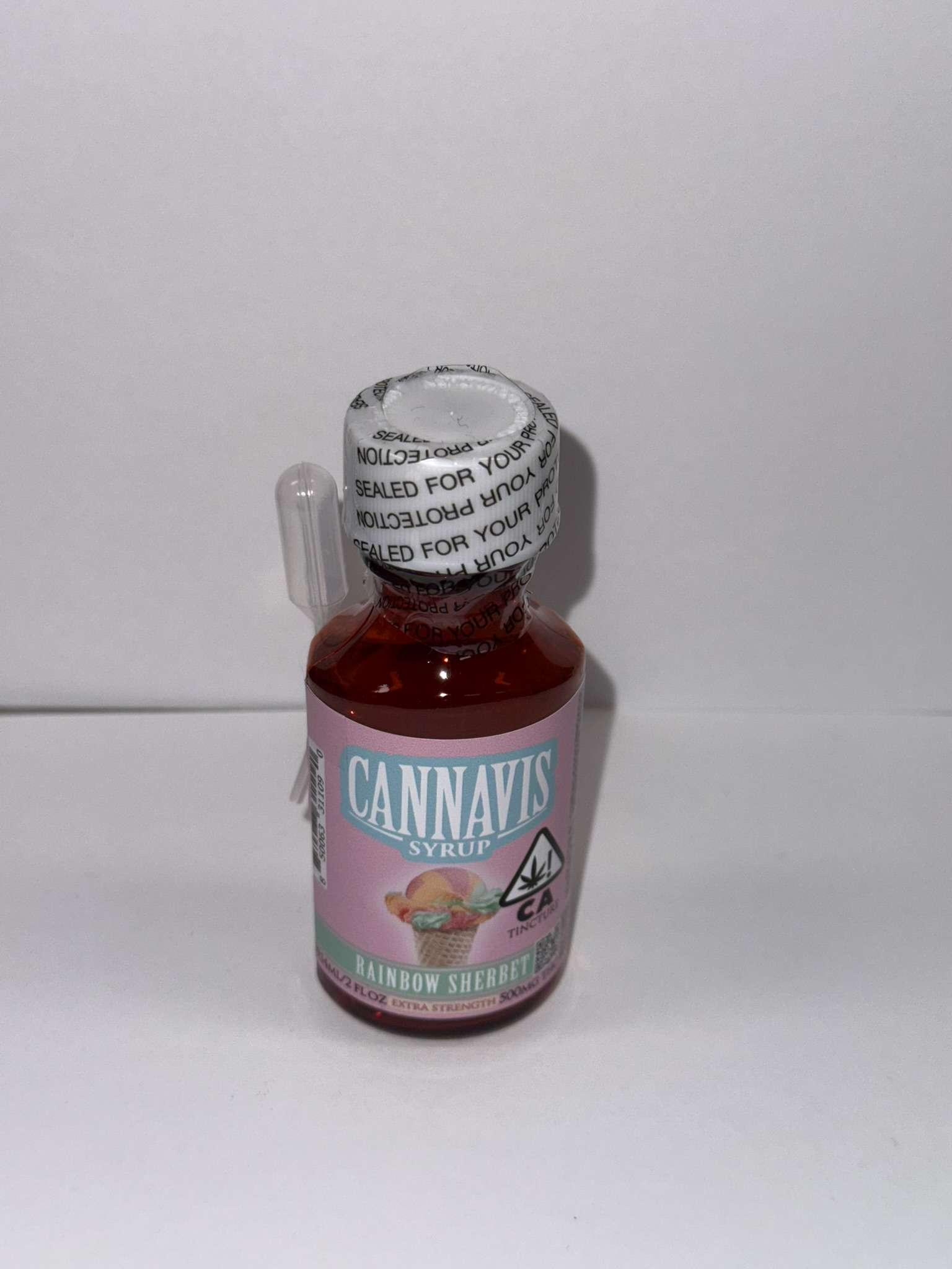 Photograph of product: Rainbow Sherbet Extra Strength Syrup - Cannavis