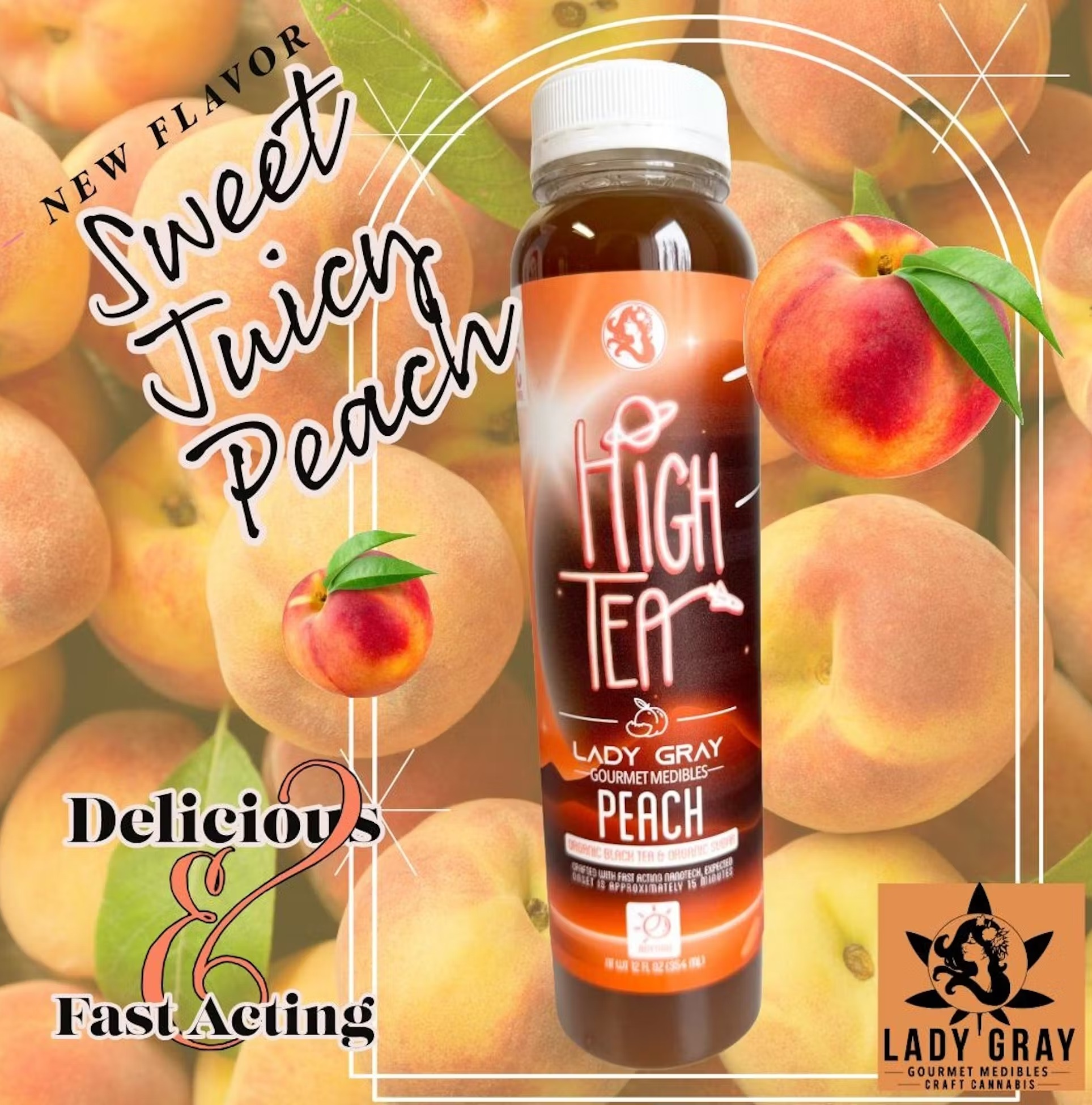 Photograph of product: Peach Tea (100mg) By Lady Gray
