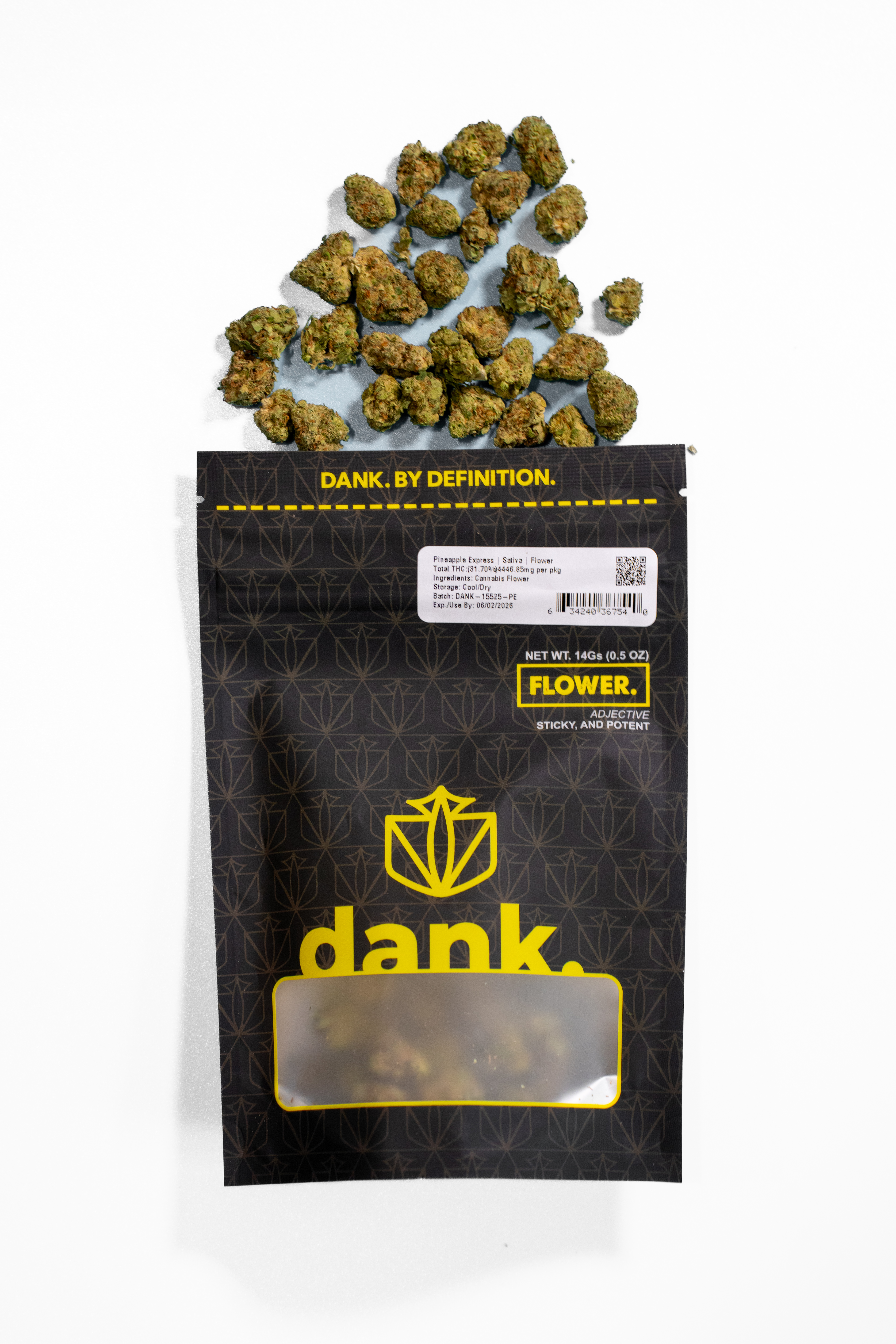 Photograph of product: Dank | Flower | Pineapple Express | 14g