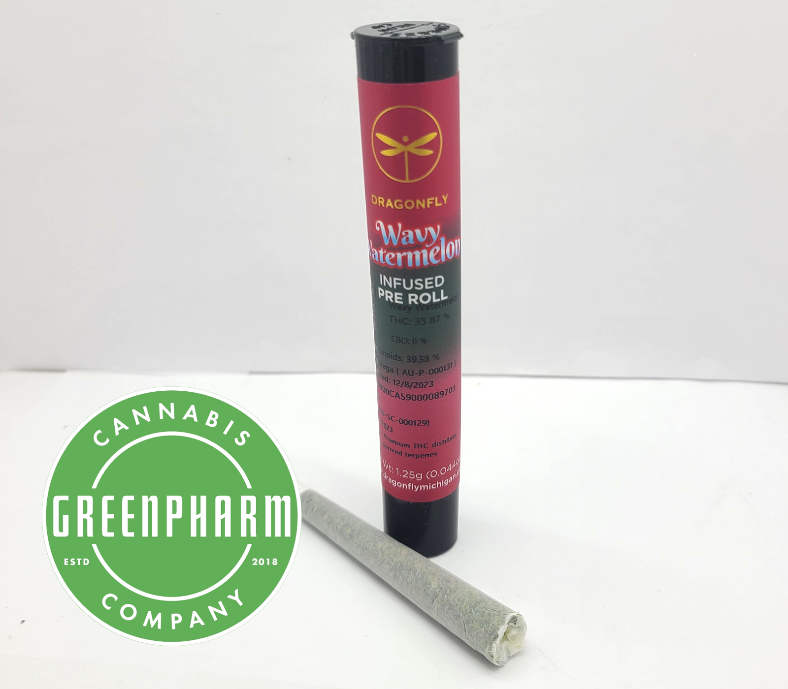 Photograph of product: Infused Pre-Roll | Dragonfly | Wavy Watermelon
