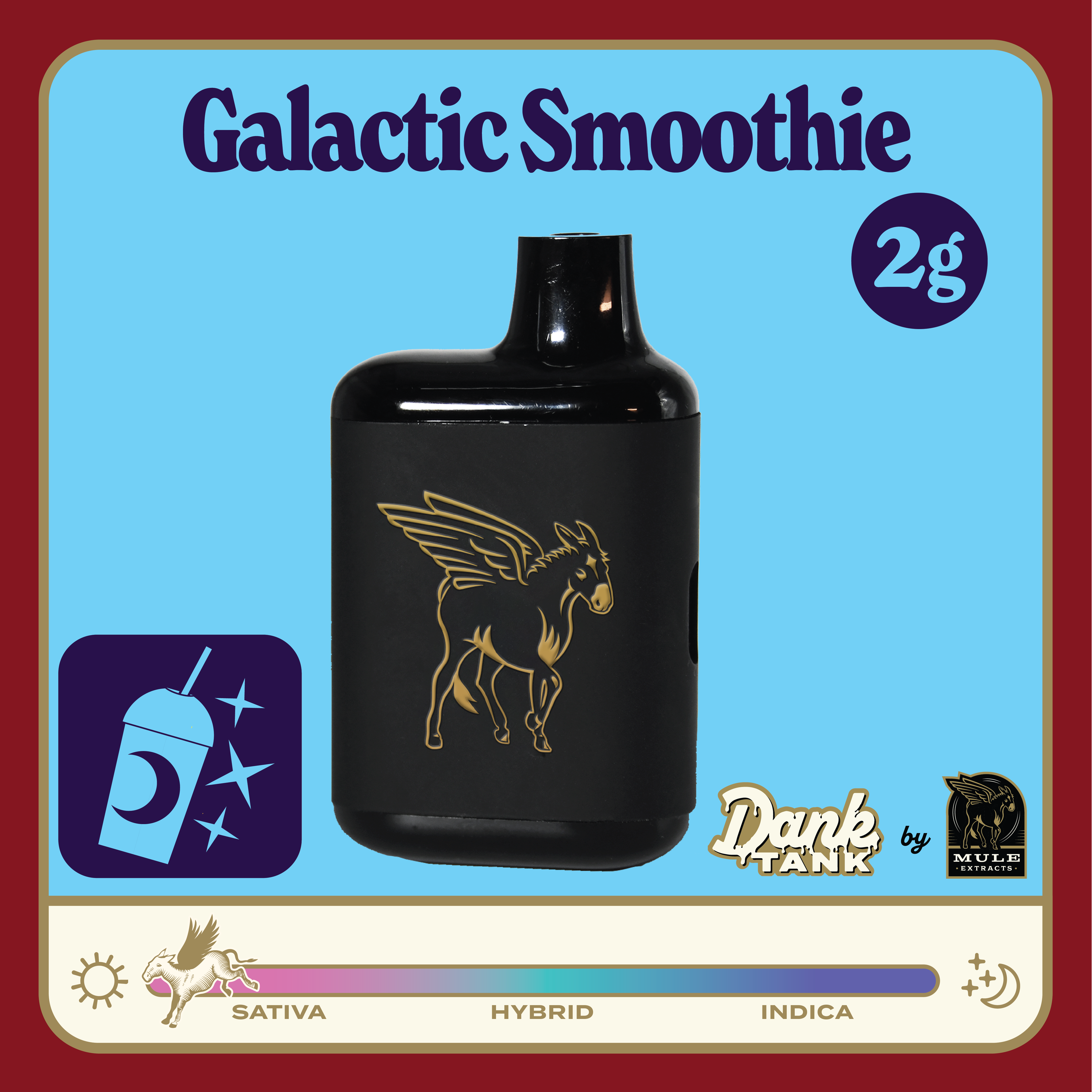 Photograph of product: Mule Extracts: Galactic Smoothie Live Resin Dank Tank