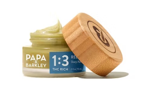 Photograph of product: Papa & Barkley | Releaf Balm | TH-oui Rich | 1:3 CBD:TH-oui | 15ml