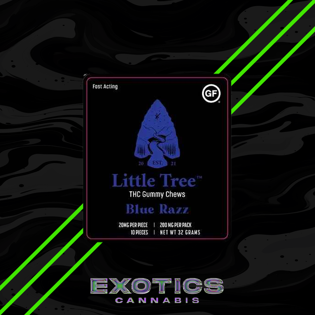 Photograph of product: Little Tree - Blue Razz Gummies 200mg (5/$14)