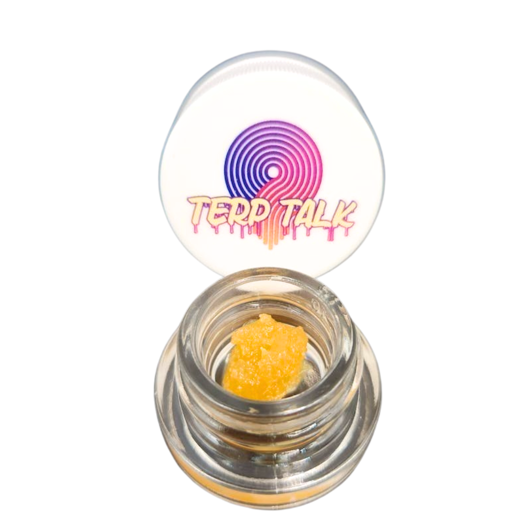 Photograph of product: Terp Talk - Live Rosin - Rocket Fumez