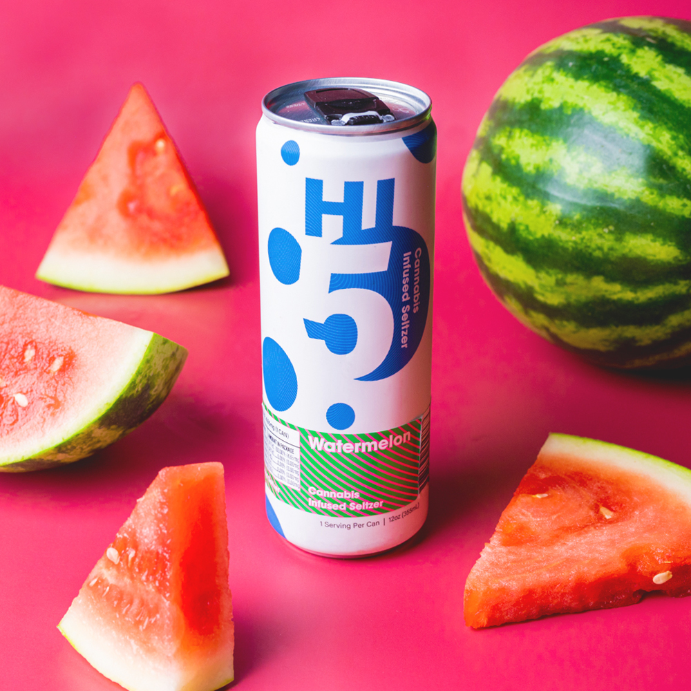 Photograph of product: Hi5 Watermelon Seltzer 5mg 4pk