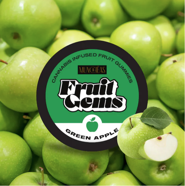 Photograph of product: Muncheas | Fruit Gems | Green Apple | 100mg