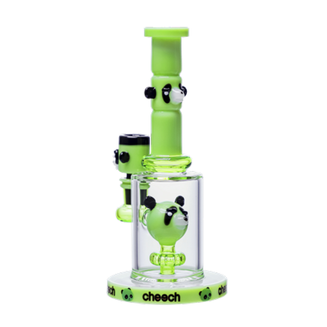 Photograph of product: Cheech | Eat Sleep Panda Water Pipe | Green | 8.5"