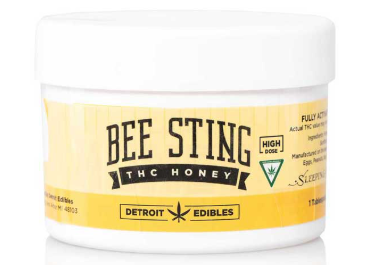 Photograph of product: Detroit Edibles - Bee Sting Honey - 200mg Infused Honey