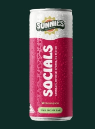 Photograph of product: Watermelon Sparkling Water | Carbonated Drink | 10mg