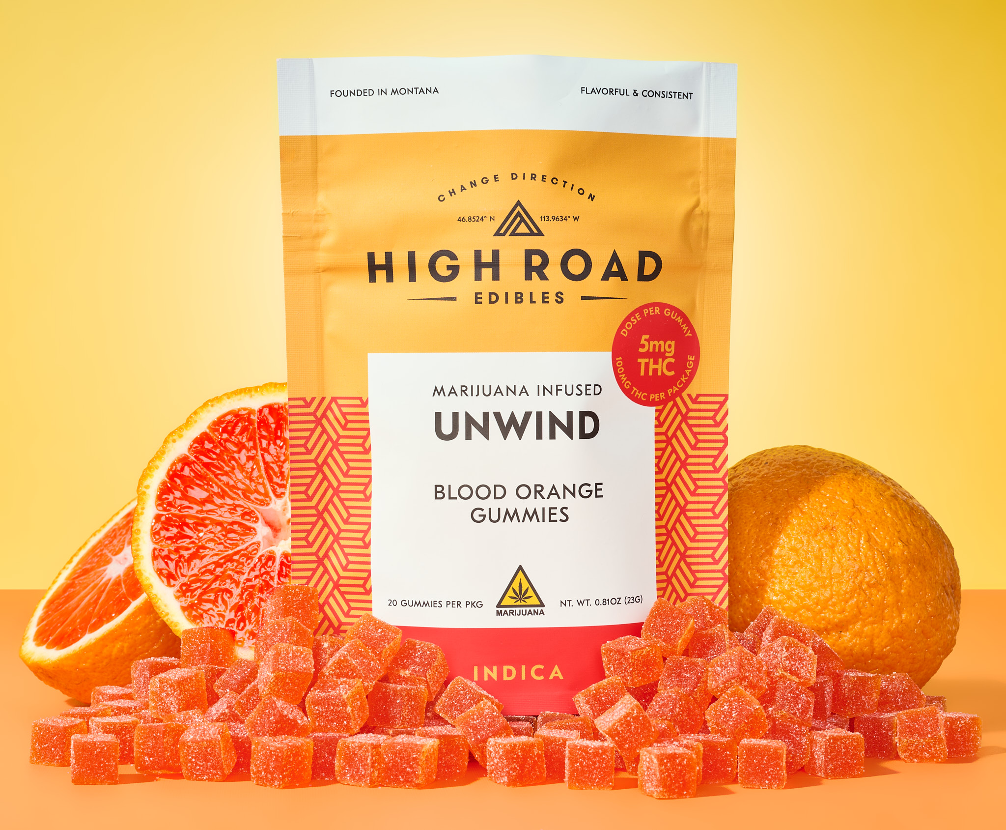 Photograph of product: High Road | Blood Orange Gummies  - Unwind